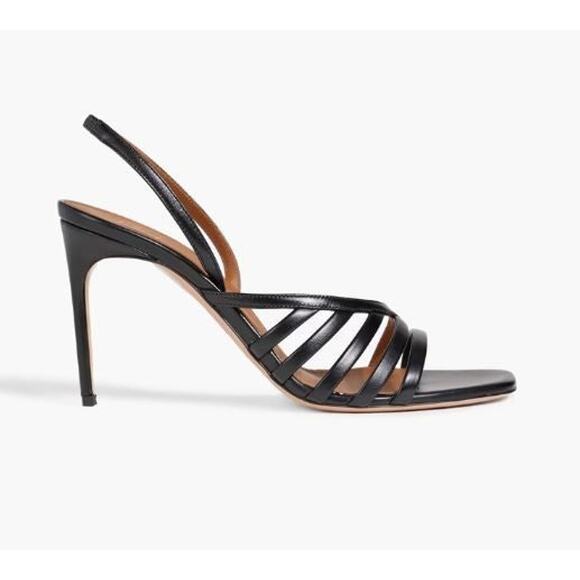 Malone Souliers Ama 90 Leather Slingback Sandals Black - EU 38.5/US 8 - Picture 1 of 4